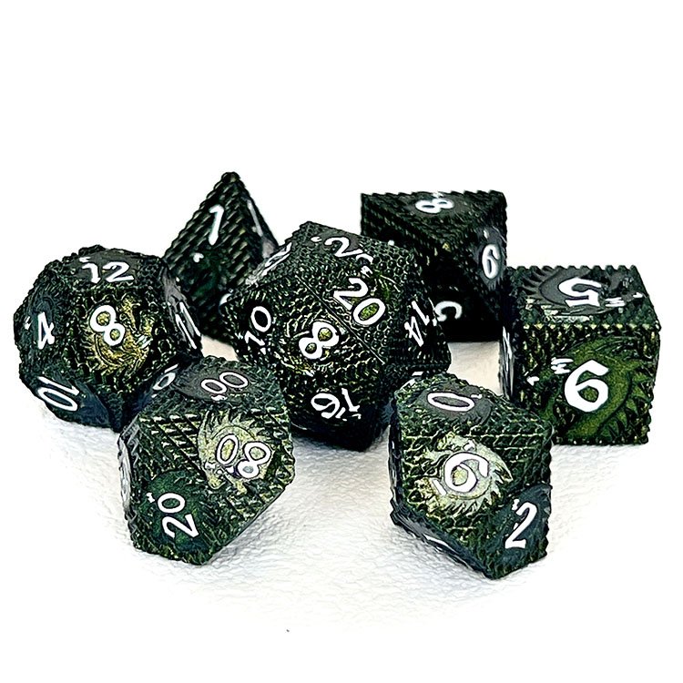 Wholesale Magic Casino Dice 19mm Customise Green Gold Metal Dice For Board Game