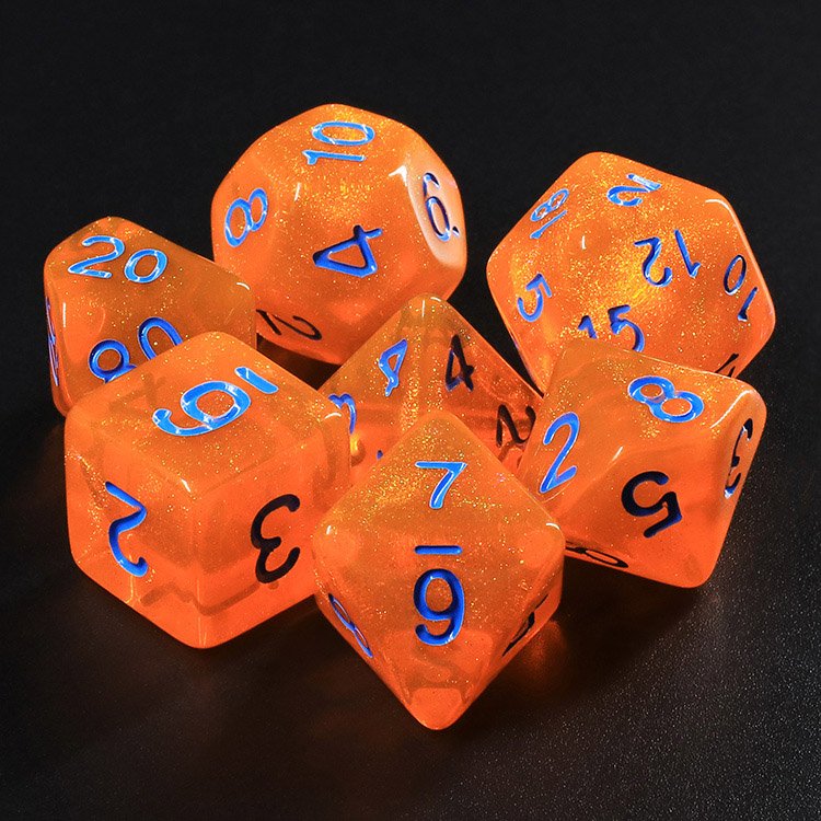 2022 High Quality HD Rainbow Aurora custommade Gaming dice set