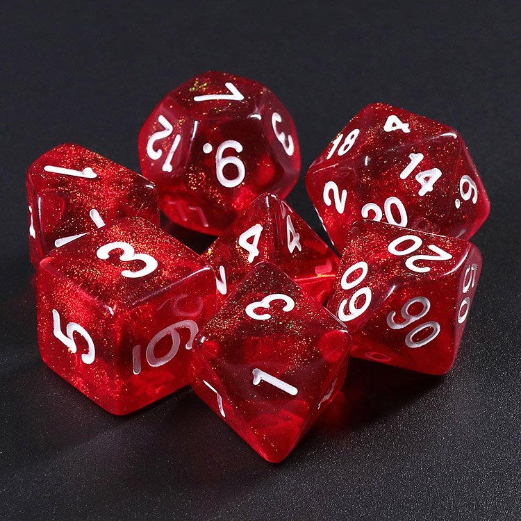 2022 High Quality HD Rainbow Aurora custommade Gaming dice set