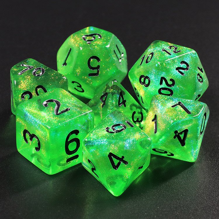 2022 High Quality HD Rainbow Aurora custommade Gaming dice set