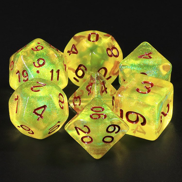 2022 High Quality HD Rainbow Aurora custommade Gaming dice set