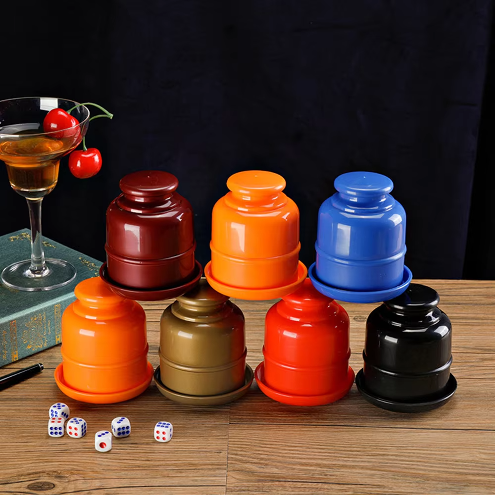 Wholesale Bar Dice Cup Set Thickened Nightclub Drinking Entertainment Dice Cup With Base