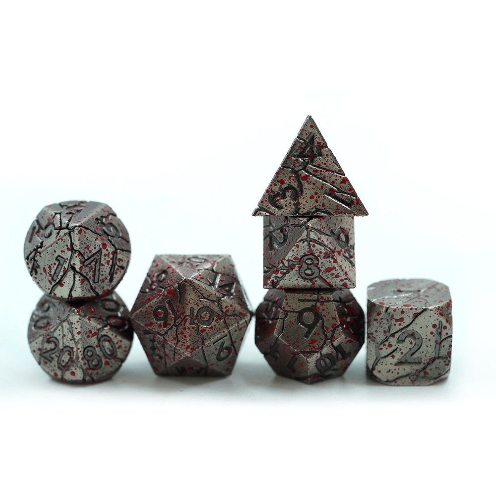 Hot Sell Metal Dice Set D&d Custom 7 Pcs Metallic Dice Set For Dungeons And Dragons Dnd And Talbletop Game