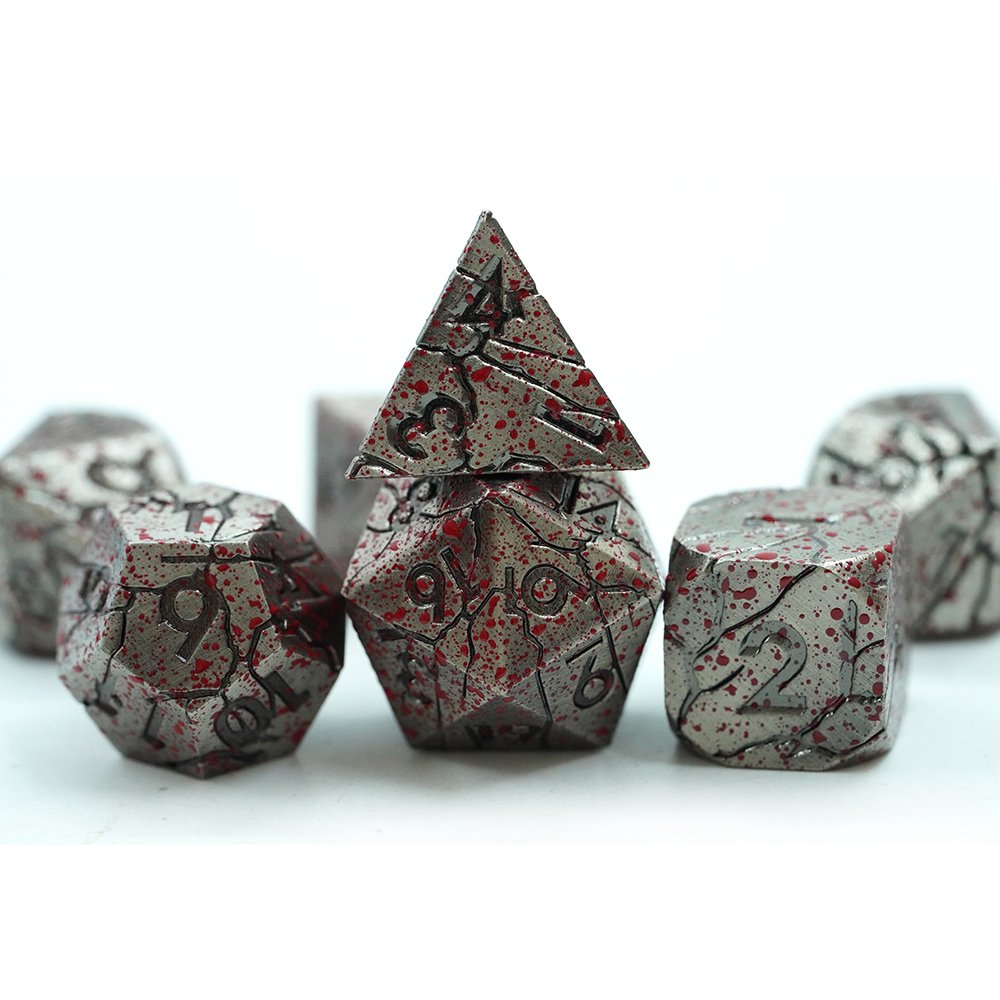 Hot Sell Metal Dice Set D&d Custom 7 Pcs Metallic Dice Set For Dungeons And Dragons Dnd And Talbletop Game