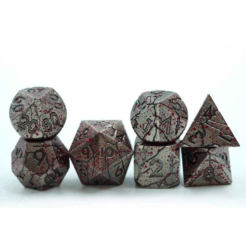 Hot Sell Metal Dice Set D&d Custom 7 Pcs Metallic Dice Set For Dungeons And Dragons Dnd And Talbletop Game