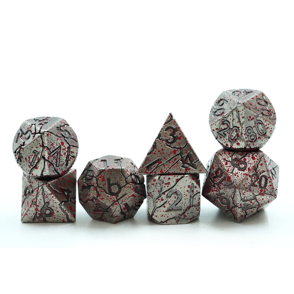 Hot Sell Metal Dice Set D&d Custom 7 Pcs Metallic Dice Set For Dungeons And Dragons Dnd And Talbletop Game