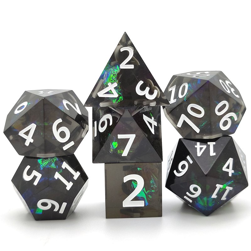 Resin Dice set 7PCS Sharp Edge Dice Set for Role Playing Game