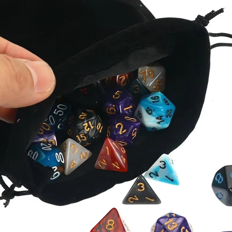 Factory Price Colorful Creative Universe Galaxy Dice Set Of D4-D20 Glitter Powder Amazing Effect For Tabletop Games
