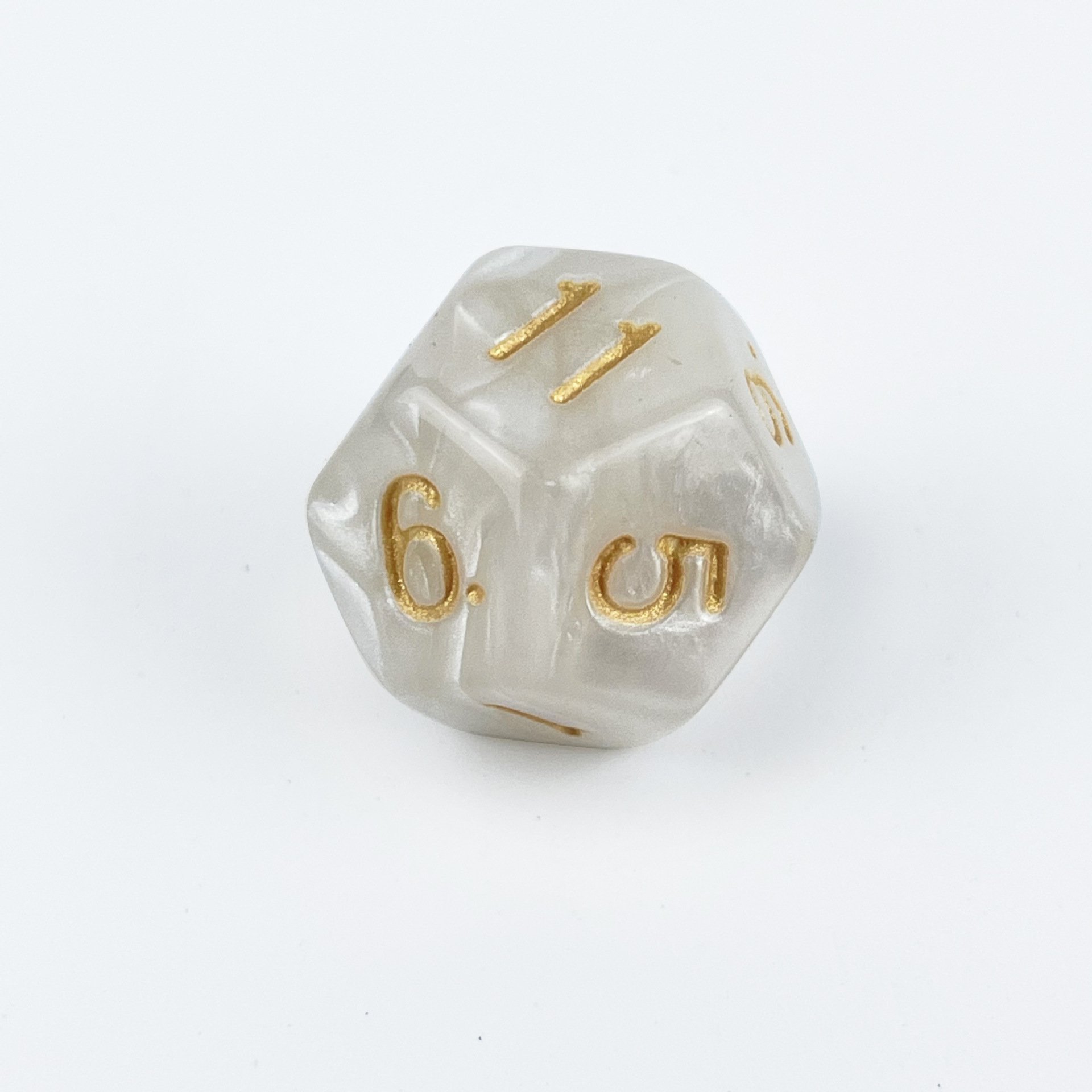 D12 Acrylic Dice Solid Color Transparent Dice Game Pearl Pattern Dice Board Games