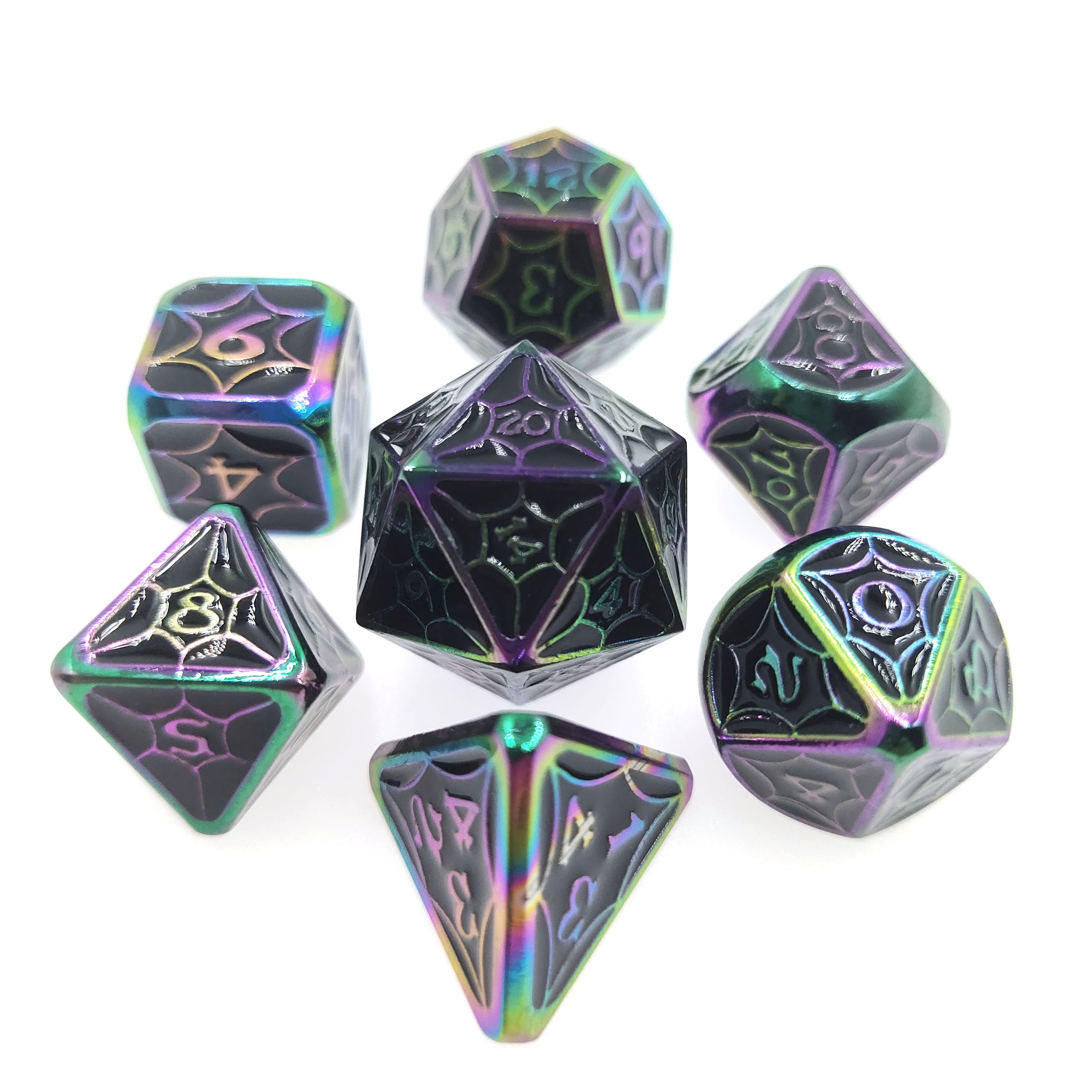 new metal multicolor dice cthulhu custom d20 dice dungeon and dragon Rpg dnd metal dice