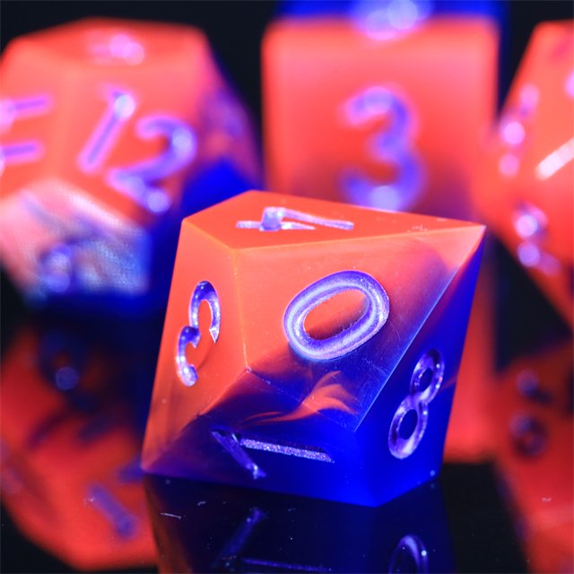 Mini Planet Dragon and Dungeon Dice Resin Polyhedral DND 7pcs Set Sharp Edges Dice RPG board role-playing games Dice