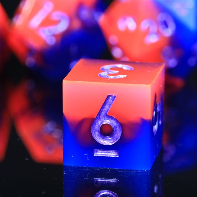 Mini Planet Dragon and Dungeon Dice Resin Polyhedral DND 7pcs Set Sharp Edges Dice RPG board role-playing games Dice