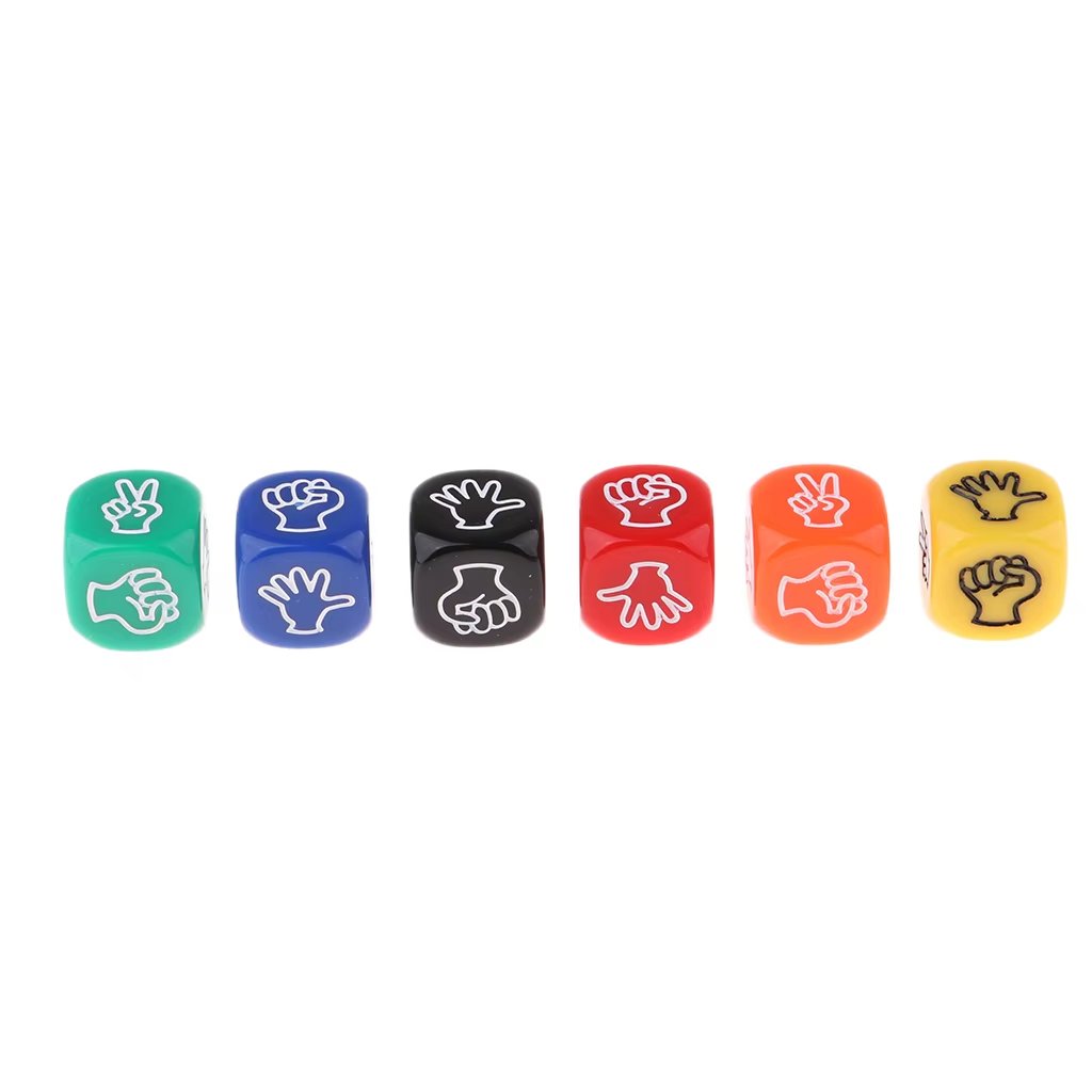 Acrylic Round Corner Polyhedral Dice Creative Game Dice Rock Paper Scissors Finger Guessing Dice Bar Family Party