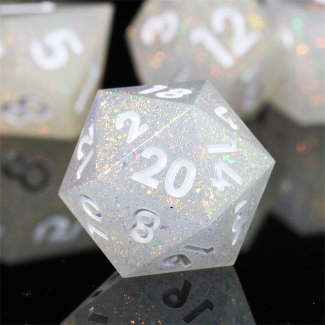 Mini Planet Wholesale Dragon and Dungeon Dice Resin Polyhedral DND 7pcs Set Sharp Edges Dice RPG board role-playing games Dice