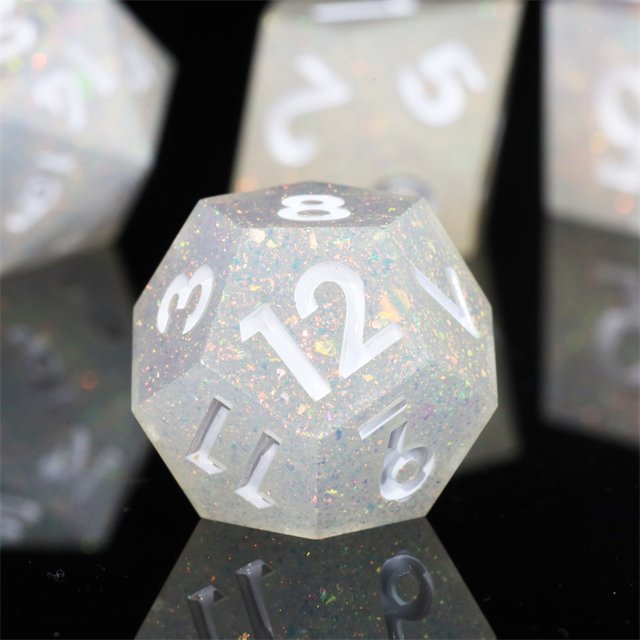 Mini Planet Wholesale Dragon and Dungeon Dice Resin Polyhedral DND 7pcs Set Sharp Edges Dice RPG board role-playing games Dice