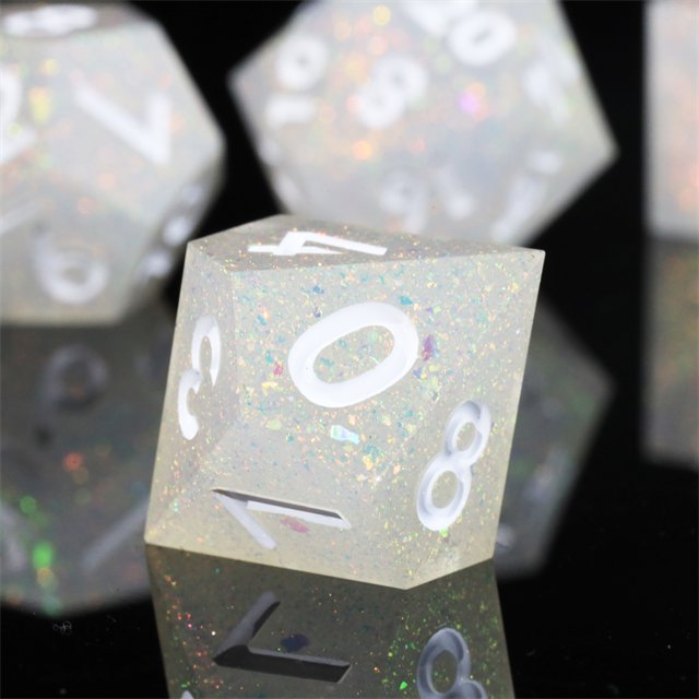 Mini Planet Wholesale Dragon and Dungeon Dice Resin Polyhedral DND 7pcs Set Sharp Edges Dice RPG board role-playing games Dice