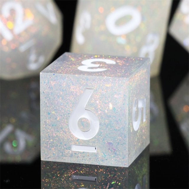 Mini Planet Wholesale Dragon and Dungeon Dice Resin Polyhedral DND 7pcs Set Sharp Edges Dice RPG board role-playing games Dice
