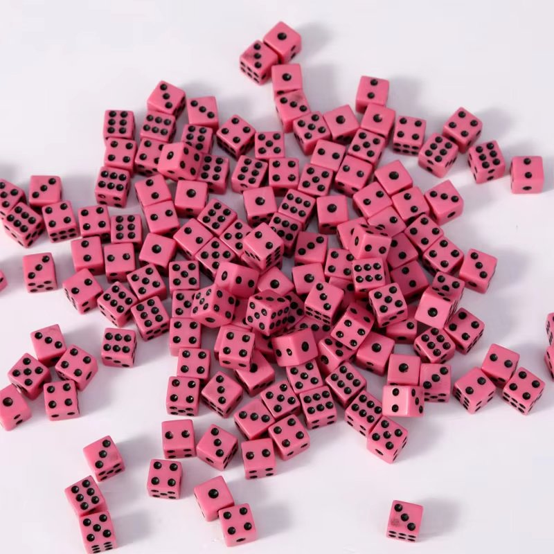 Wholesale Customization 8mm Square Corner 6-Sided Point Dice Mini Magic Explosion Entertainment Acrylic Dice