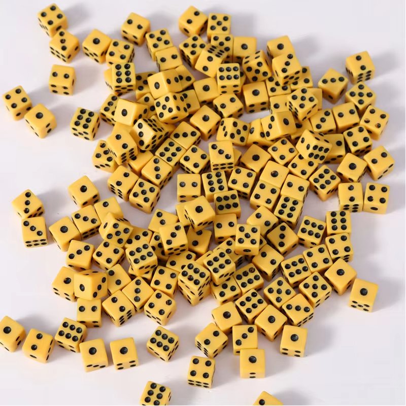Wholesale Customization 8mm Square Corner 6-Sided Point Dice Mini Magic Explosion Entertainment Acrylic Dice