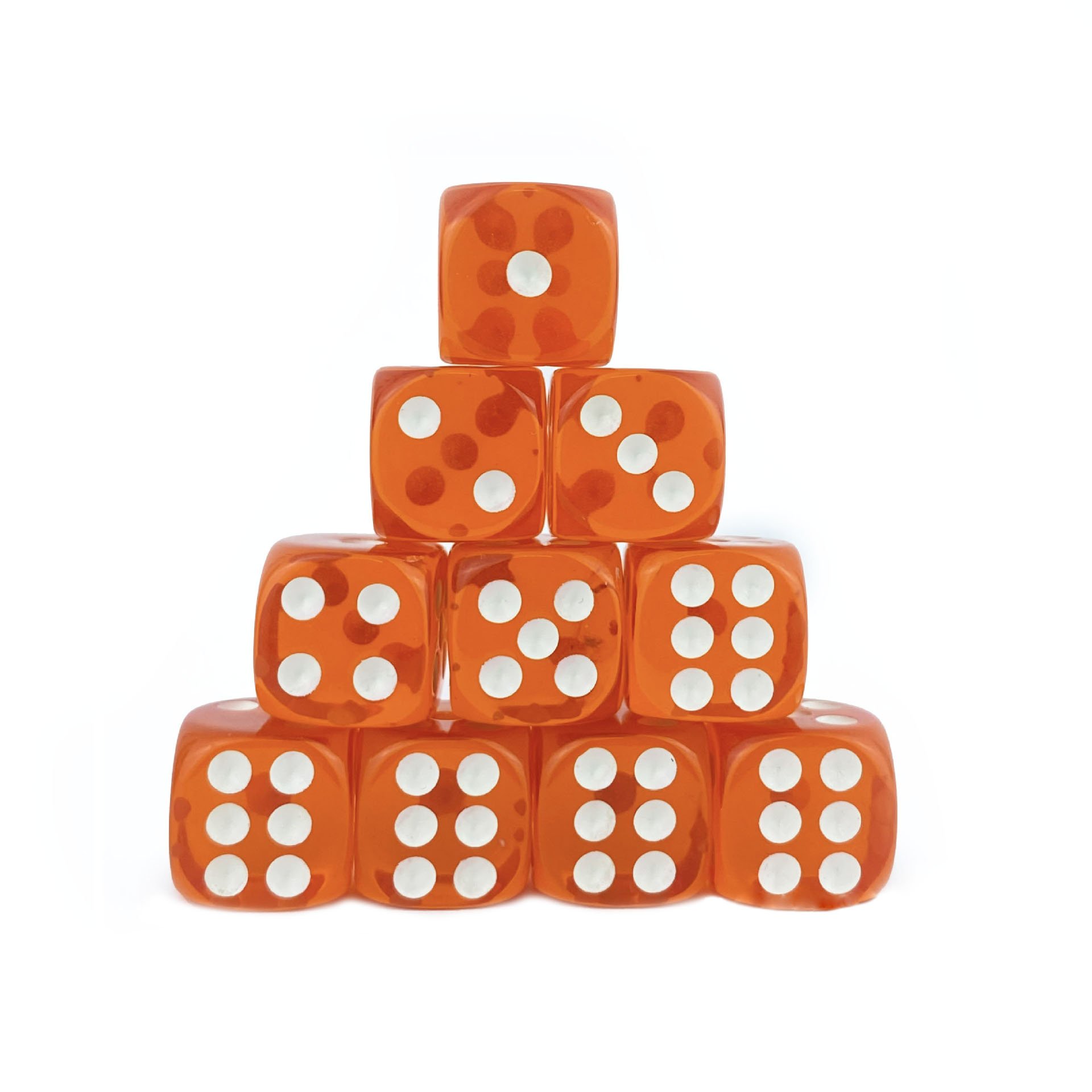High Quality clear transparent plastic D6 round angle Colors mini bulk custom game dice