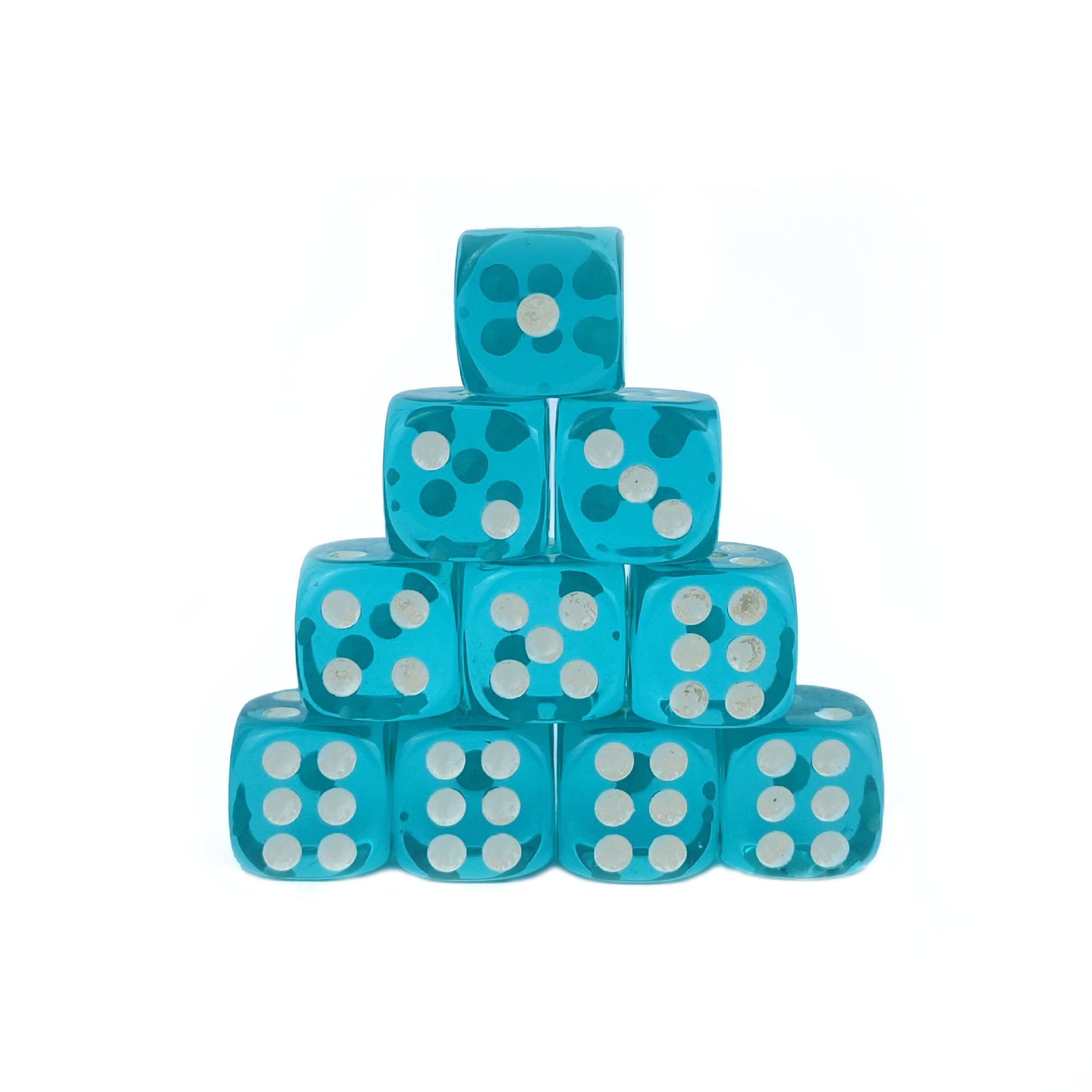 High Quality clear transparent plastic D6 round angle Colors mini bulk custom game dice