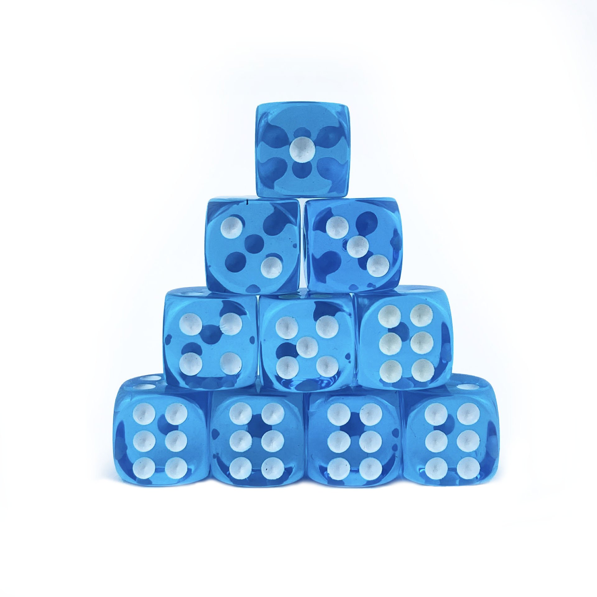 High Quality clear transparent plastic D6 round angle Colors mini bulk custom game dice