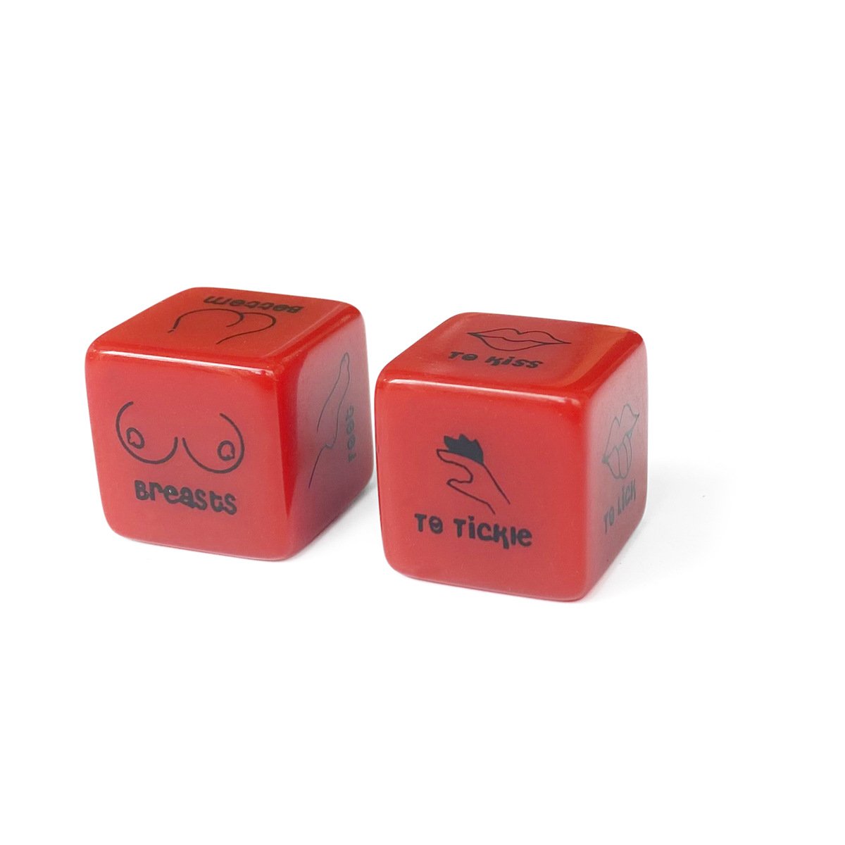Delove SM Fun Red Dice Acrylic Pattern Action 6 Sided Dice Couple Foreplay Flirting Fun Dice Adult Sex Toys