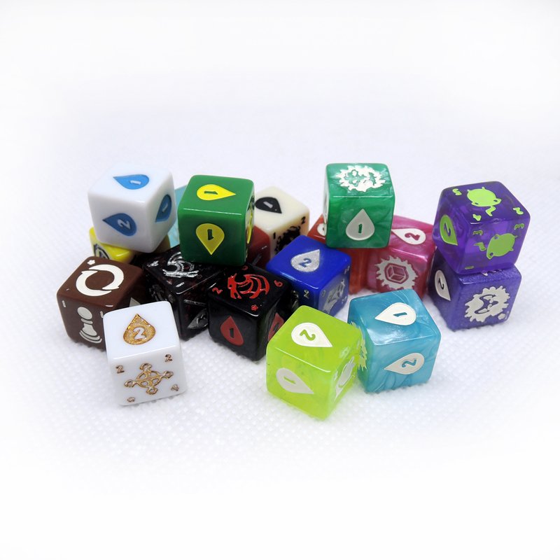 Custom High Quality Plastic Dice Printed Game Dice Engraved Colored Dice Factory