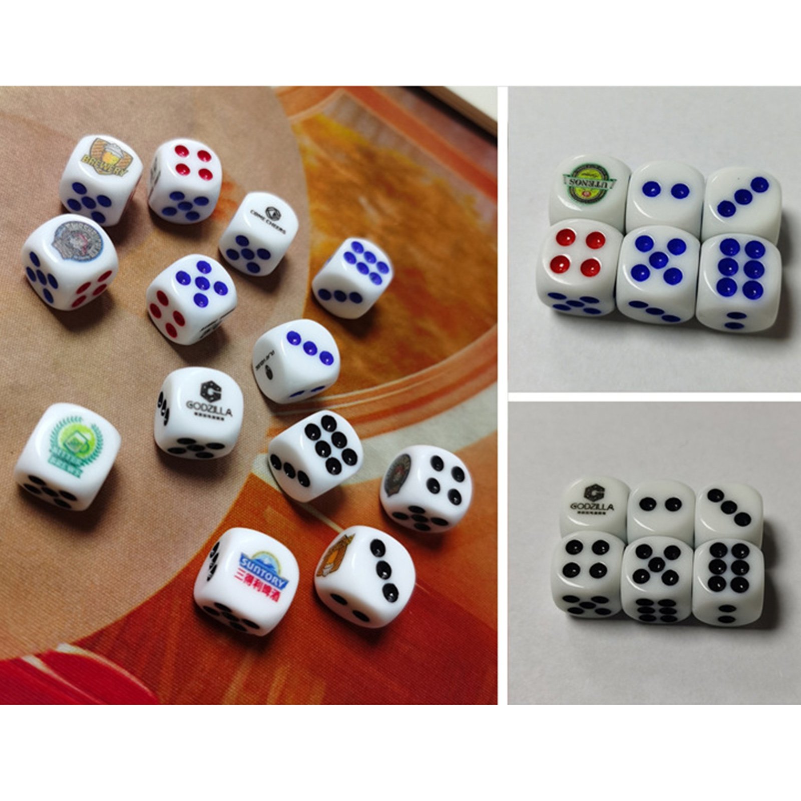Bulk polyhedral runes d6 acrylic dice casino table games dice set dnd acrylic dice set