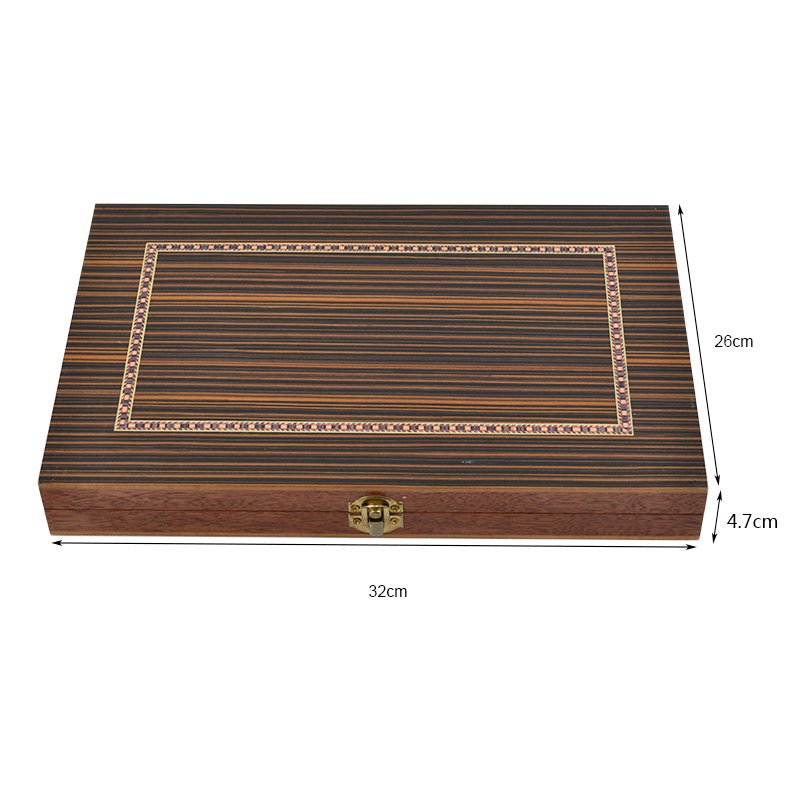 Classic Wood Backgammon Board Game Set Inlay Star Board Game Pieces with dice and wooden pieces for Adults and Kids