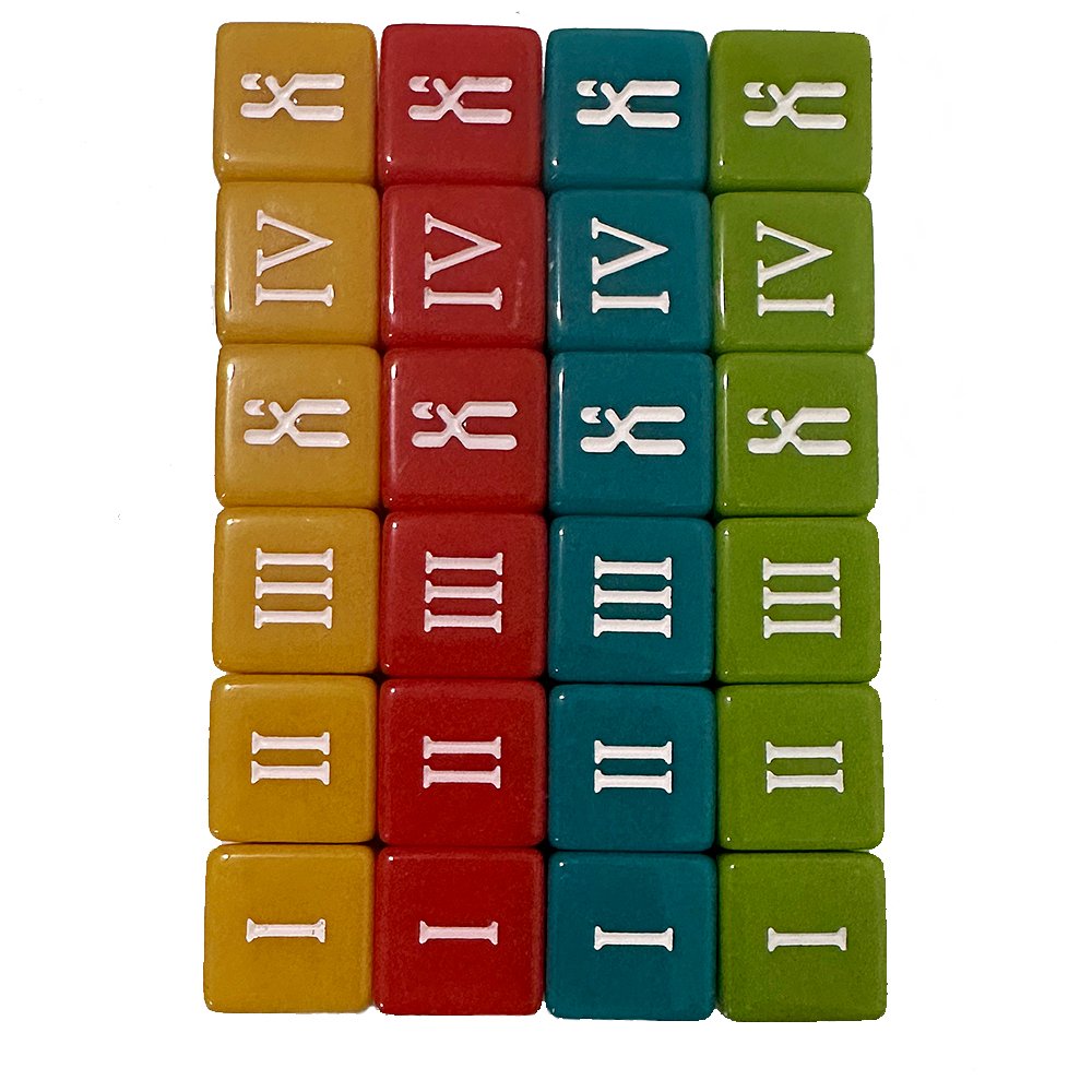 Acrylic 16mm D6 Dice Roman Column Right Angle Dice Game Custom Dice Board Game