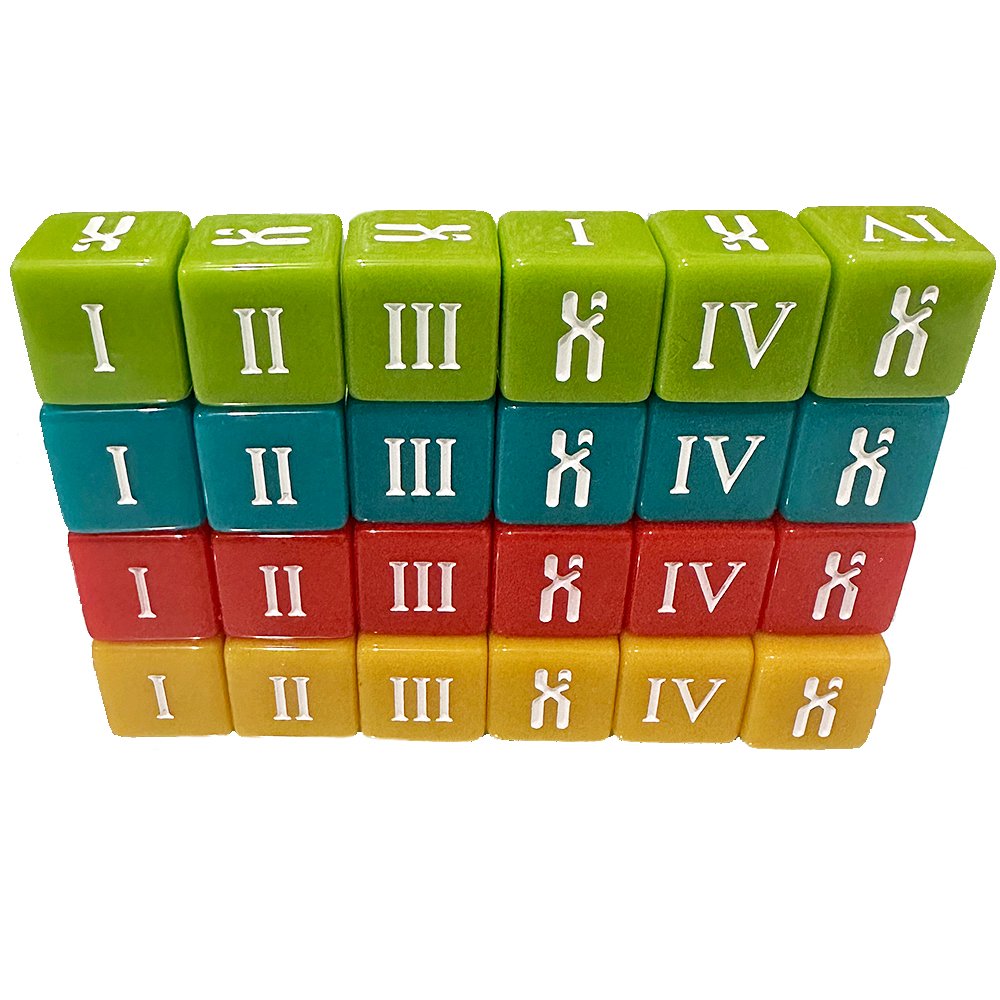 Acrylic 16mm D6 Dice Roman Column Right Angle Dice Game Custom Dice Board Game