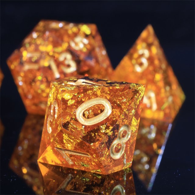 Mini Planet Factory Dragon and Dungeon Dice Resin Polyhedral DND 7pcs Set Sharp Edges Dice RPG board role-playing games Dice