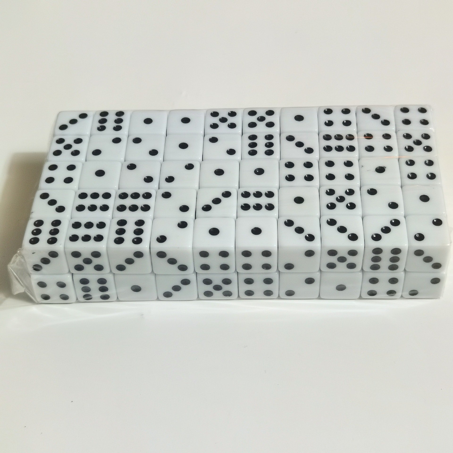 high quality wholesale Dots 12mm custom acrylic games Black Dice for casino card board games