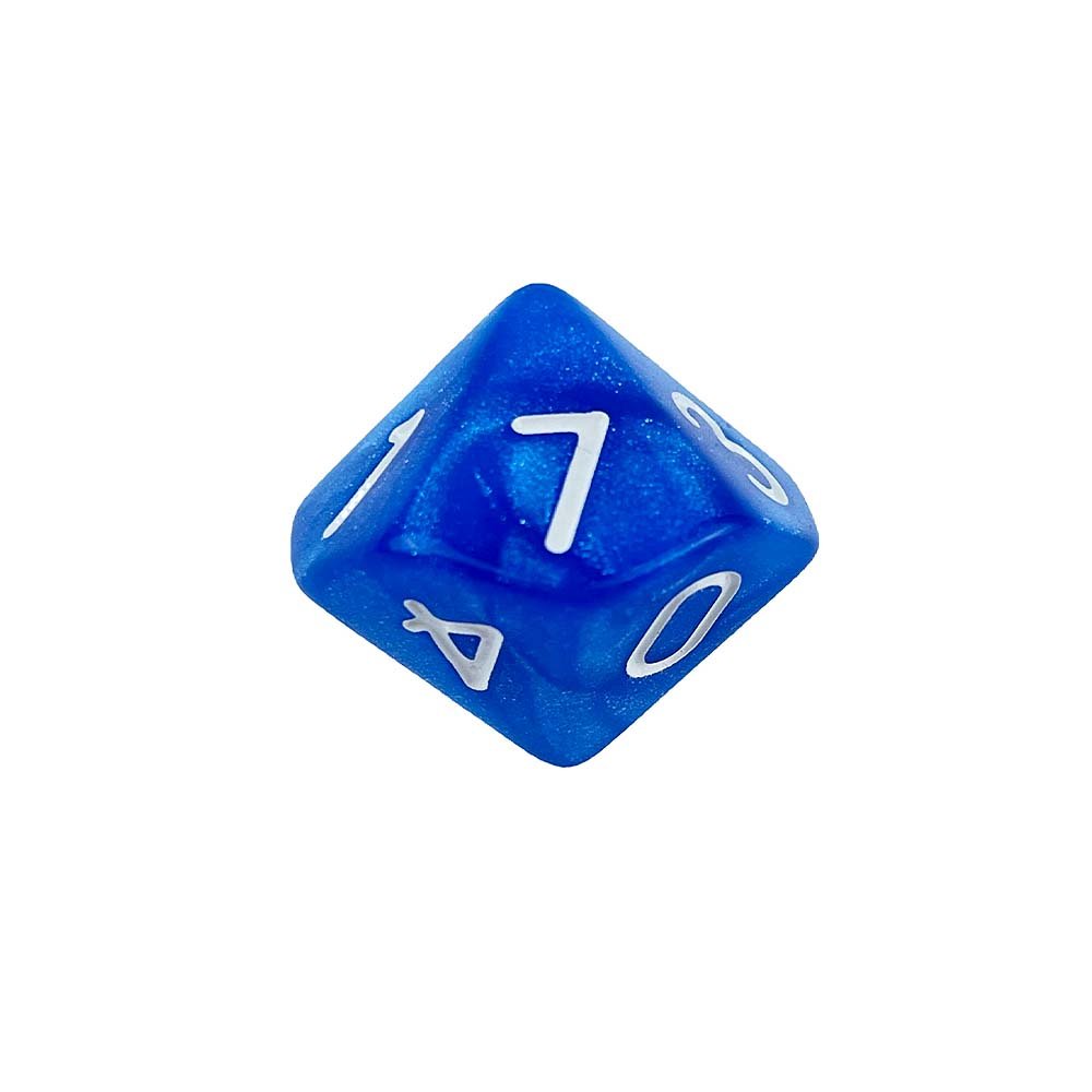 Acrylic D10 Dice Solid Color Dice Game Transparent Pearl Pattern Dice Broad Game