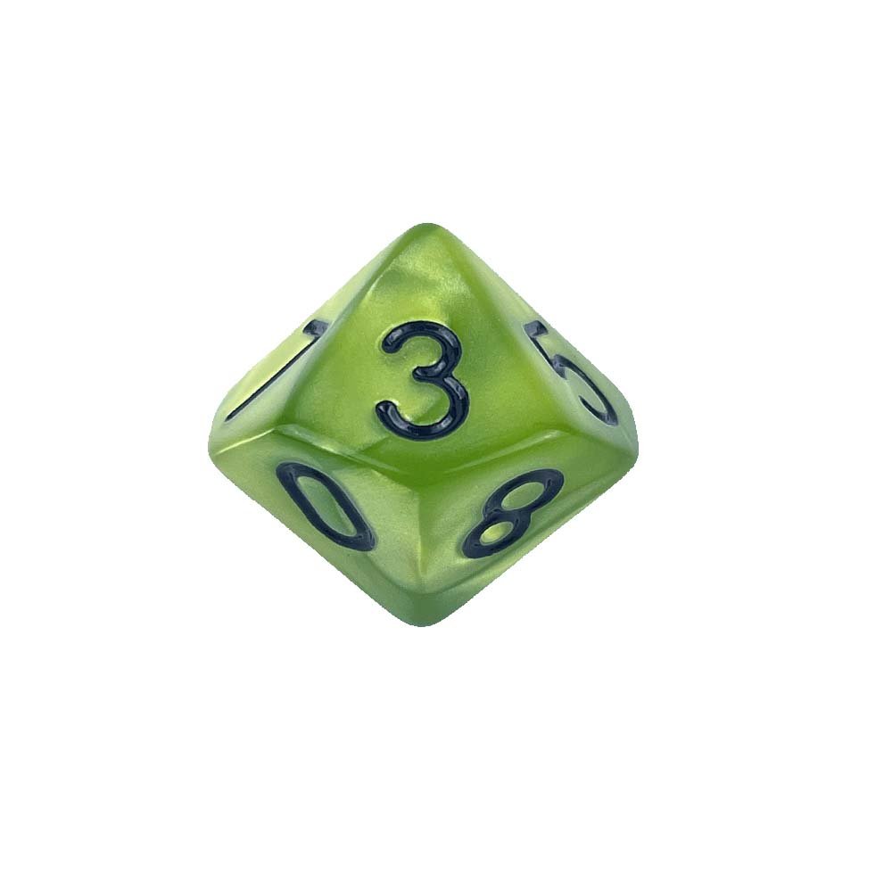 Acrylic D10 Dice Solid Color Dice Game Transparent Pearl Pattern Dice Broad Game