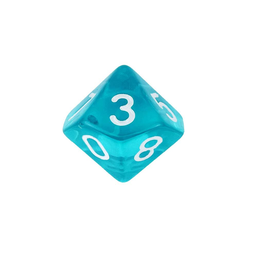 Acrylic D10 Dice Solid Color Dice Game Transparent Pearl Pattern Dice Broad Game