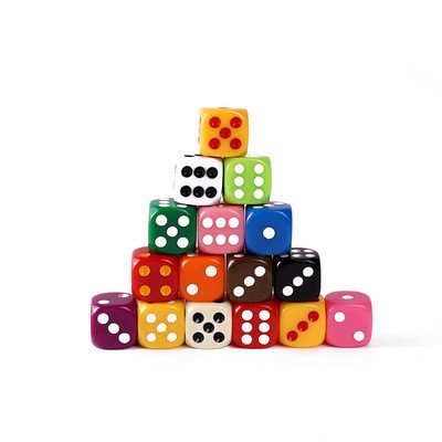 RM 16mm 20 25 30 Resin color dice transparent black and white dice set d6 customized acrylic plastic custom logo clear dice game