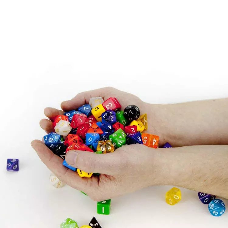 Custom colorful decorate polyhedral wooden dice