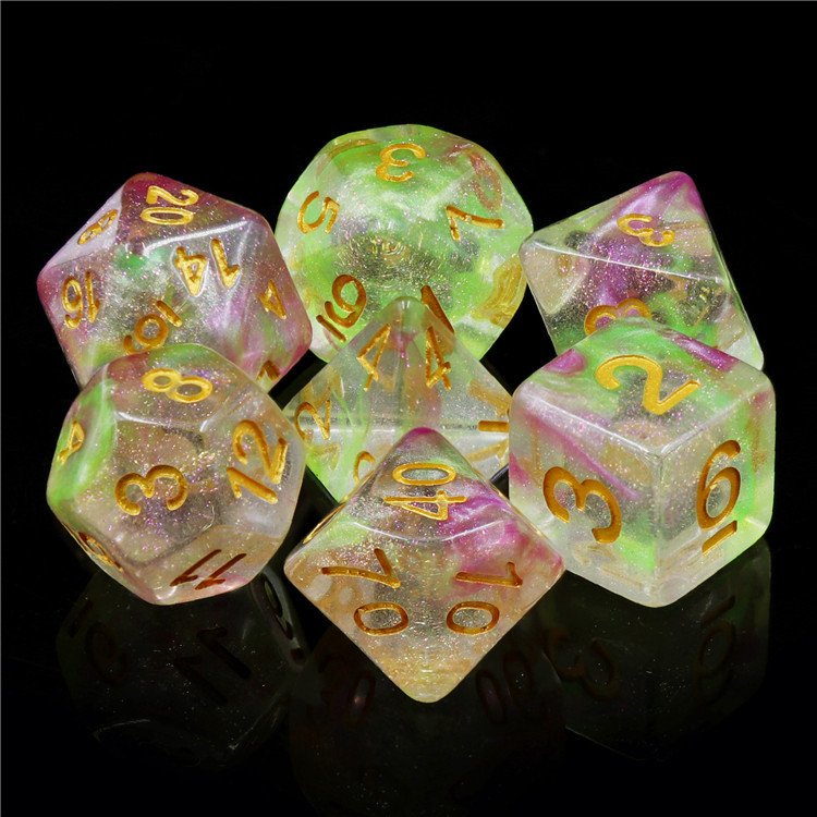 Promotional wholesale custom resin dice HD dnd luminous dice