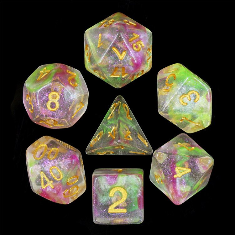 Promotional wholesale custom resin dice HD dnd luminous dice