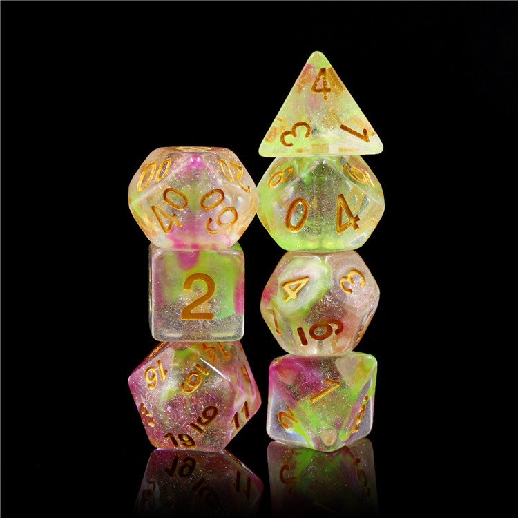 Promotional wholesale custom resin dice HD dnd luminous dice