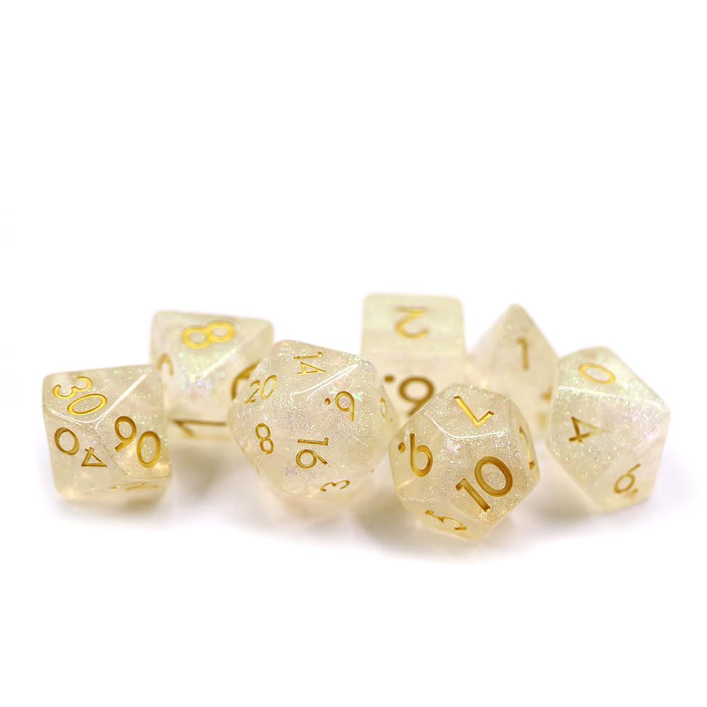 Dungeons & Dragons 7pcs set custom dice resin polyhedral rpg stars glitter dice