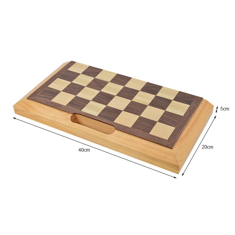 Unique Educational Wooden Backgammon Game Set With Dice Tableware Foldable chess Board Game With High Quality Wood