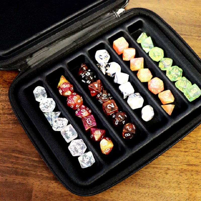 Large Capacity DND Dice Organizer Cases D6 D20 Dice Set Case For Dungeons And Dragons TTRPG Games Carrying Hard Case
