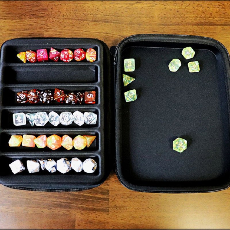 Large Capacity DND Dice Organizer Cases D6 D20 Dice Set Case For Dungeons And Dragons TTRPG Games Carrying Hard Case
