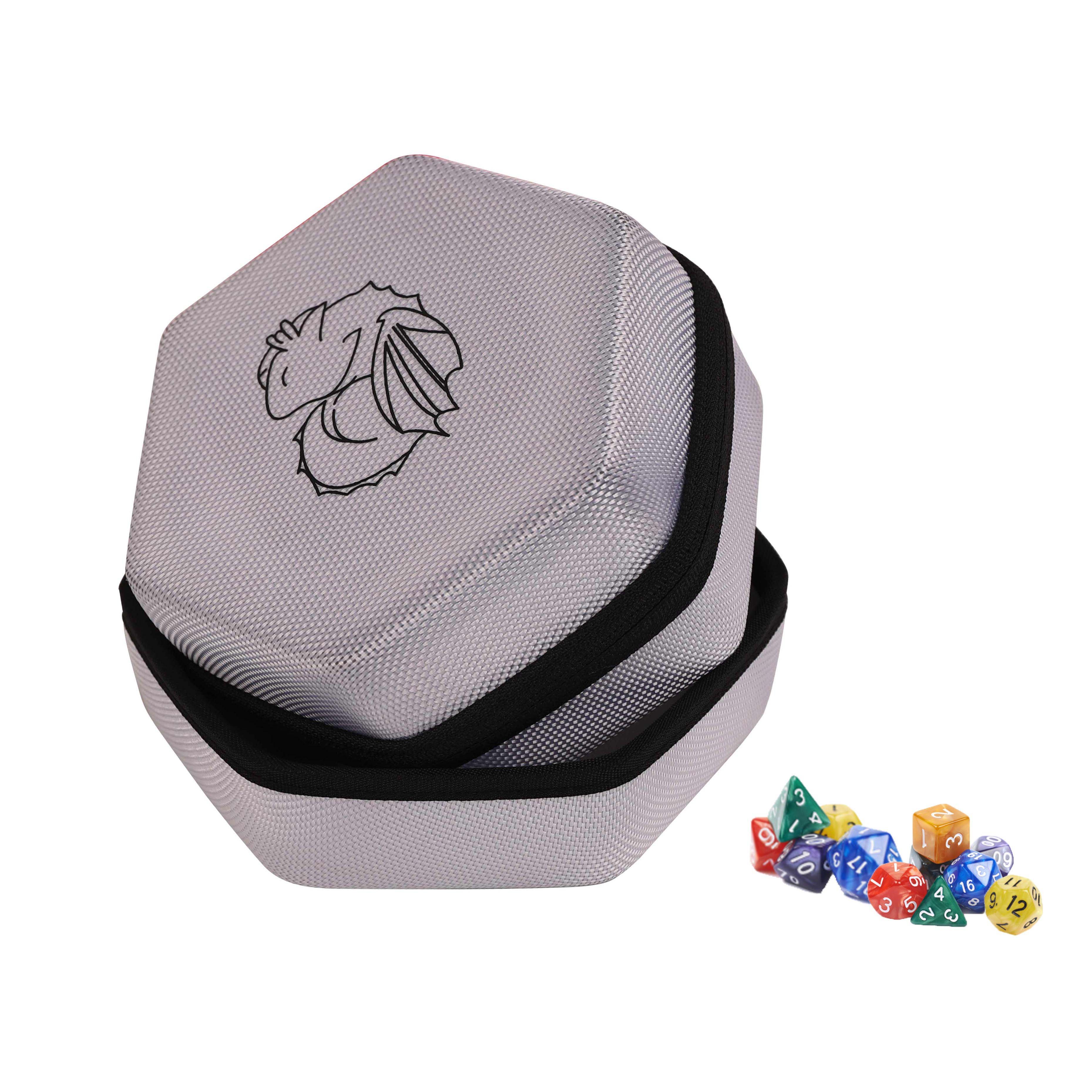 Custom Printed EVA Case of Dice with Dice Tray, D&D and RPG Gaming Dice Storage Case for Game