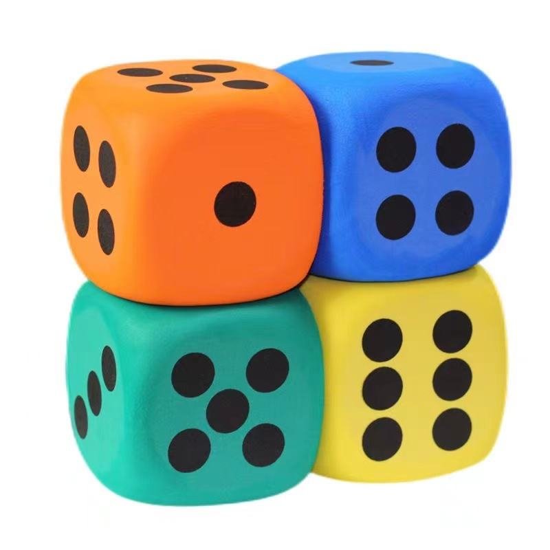 Custom high quality giant eva foam dice toys soft play foam dice with logo
