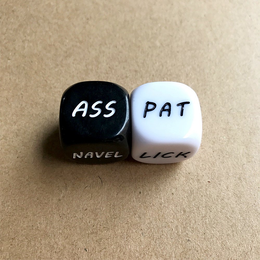 Acrylic D6 Cube D12 Sided 6pcs Per Set Adult Dice Rounded Corners Love Dice Game Erotic Dice