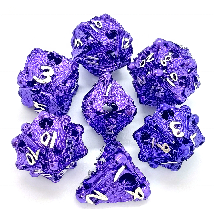 Secret Garden Style Premium Polychromatism Metal Dice Set for Board Games